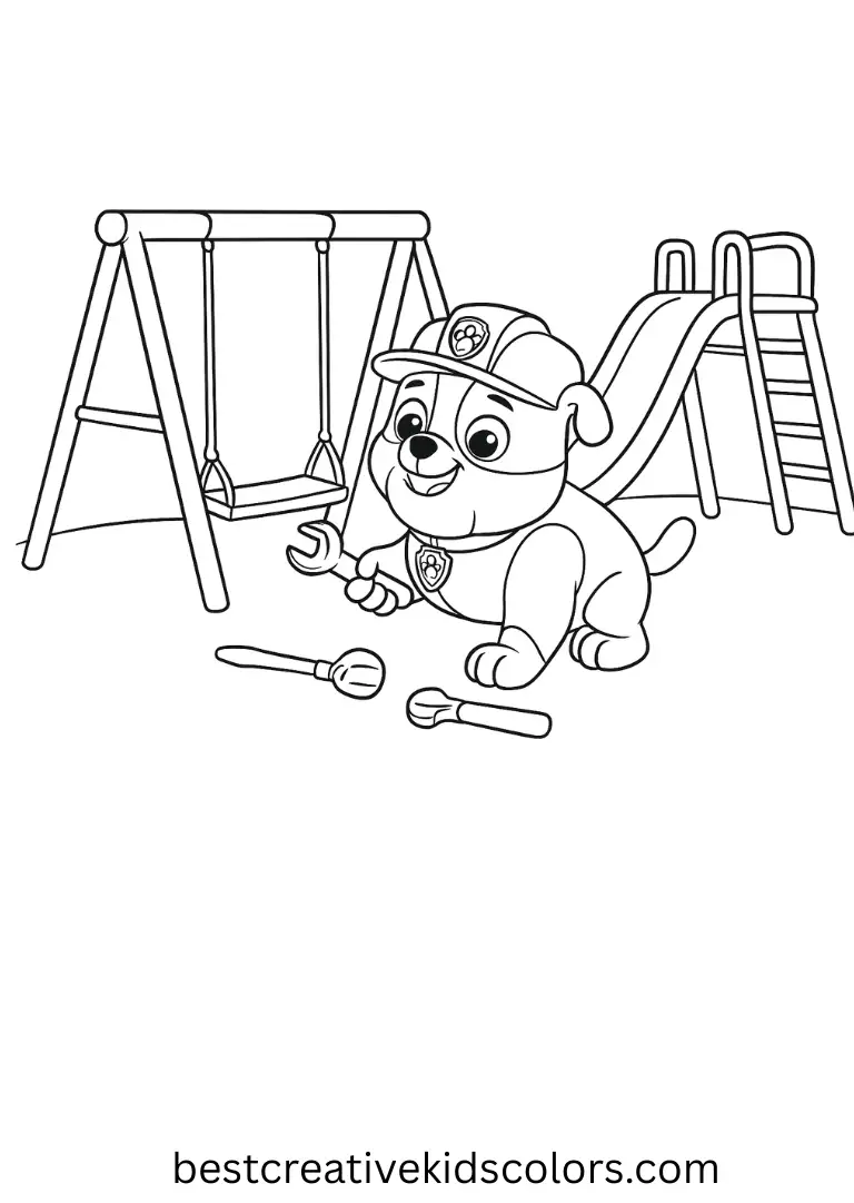 Tracker investigates jungle paths to help lost pups back to safety.