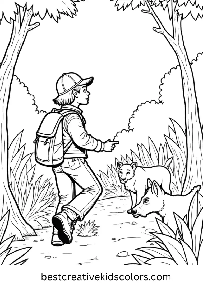 Tracker navigates jungle trails to guide lost animals to safety.