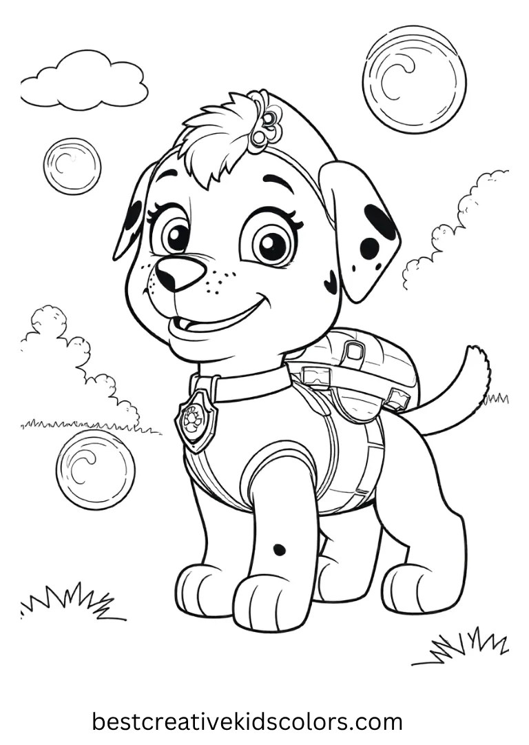 Tracker Printable Paw Patrol Coloring Page