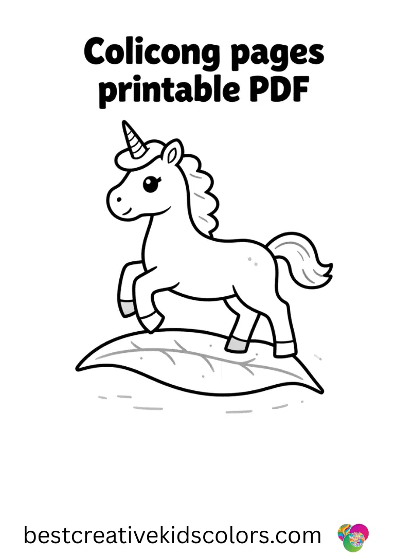 Unicorn coloring pages printable PDF