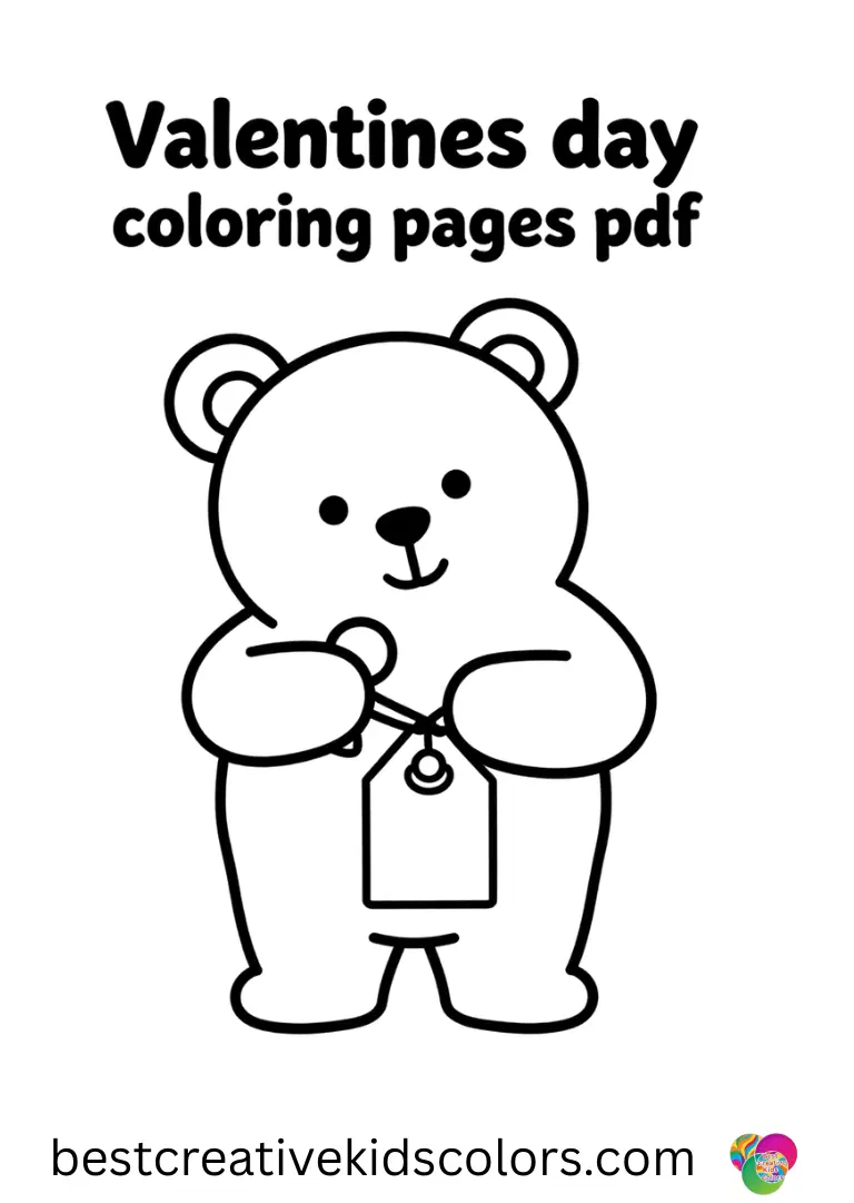 Valentines day coloring pages pdf