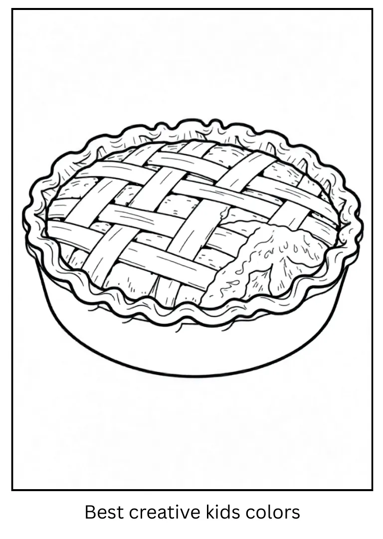 Warm Apple Pie Coloring Page