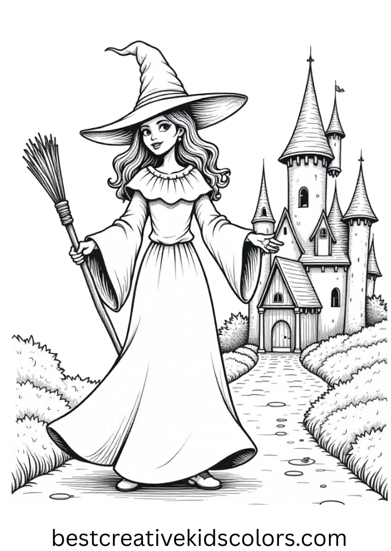 Wicked Coloring Pages realistic Bring drama to life with Wicked Coloring Pages realistic, perfect for detailed coloring.