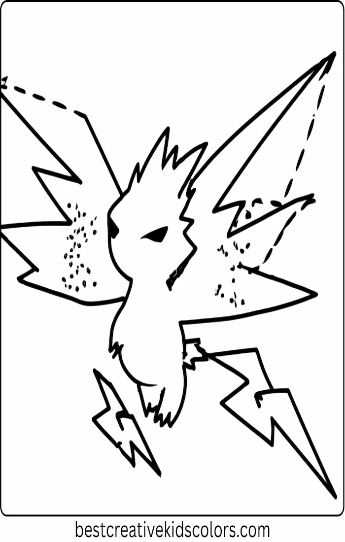 Zapdos Soaring in Thunderstorm