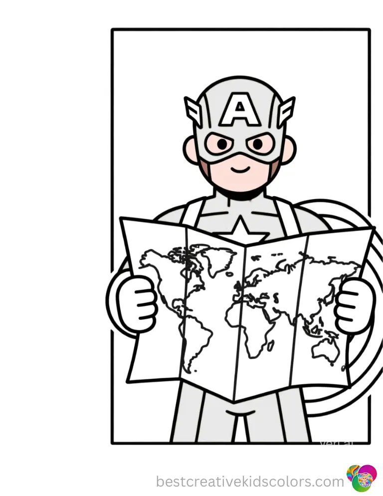 captain america coloring page printable