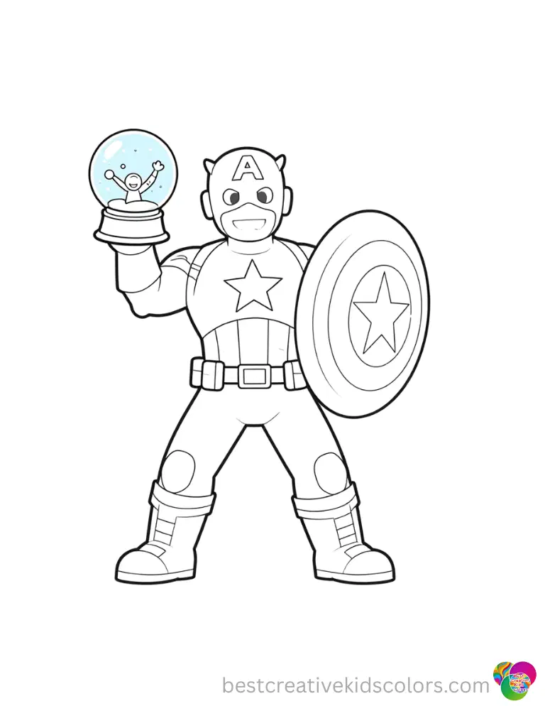 captain america coloring sheet