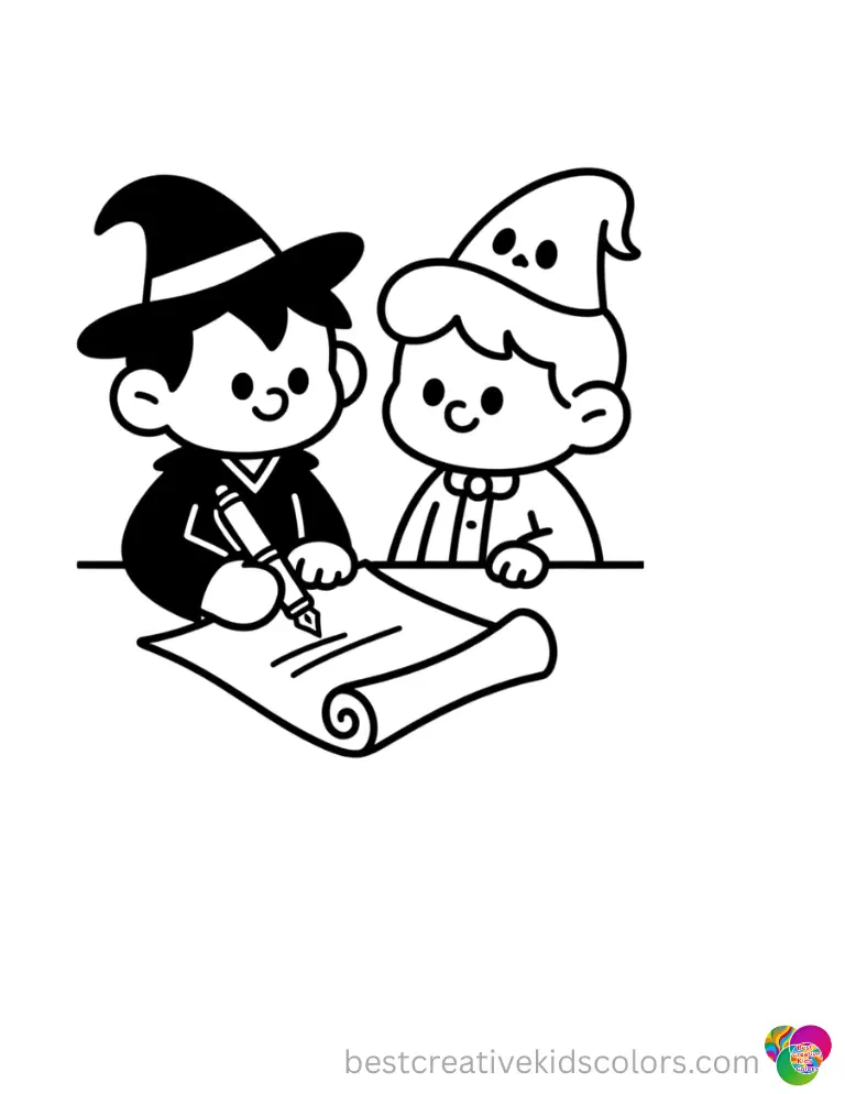 Within these coloring pages of nightmare before christmas, Sally uses a wooden spoon to stir a steaming cauldron.