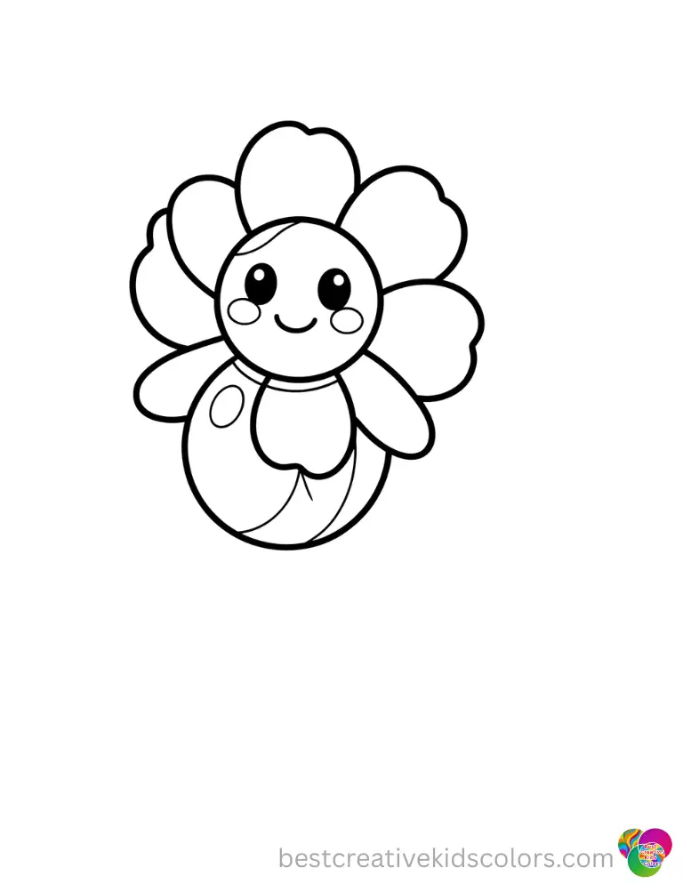 A happy little blossom completely bounces a rubber ball in coloring roses pages.