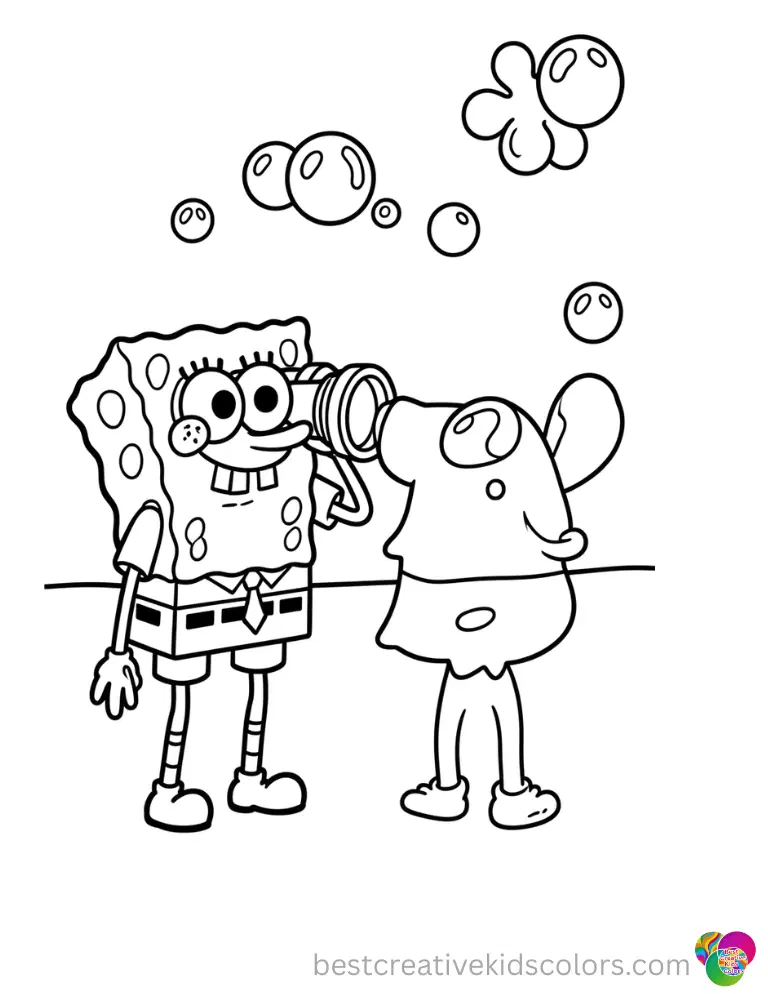 colouring sheets spongebob