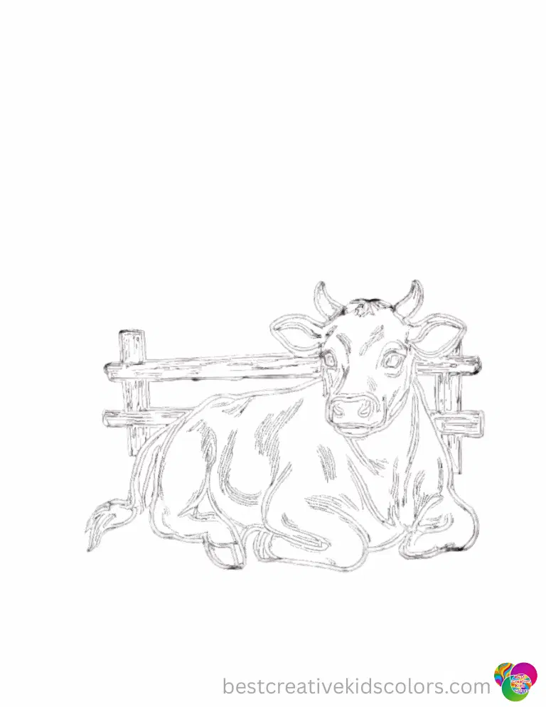 cow coloring template