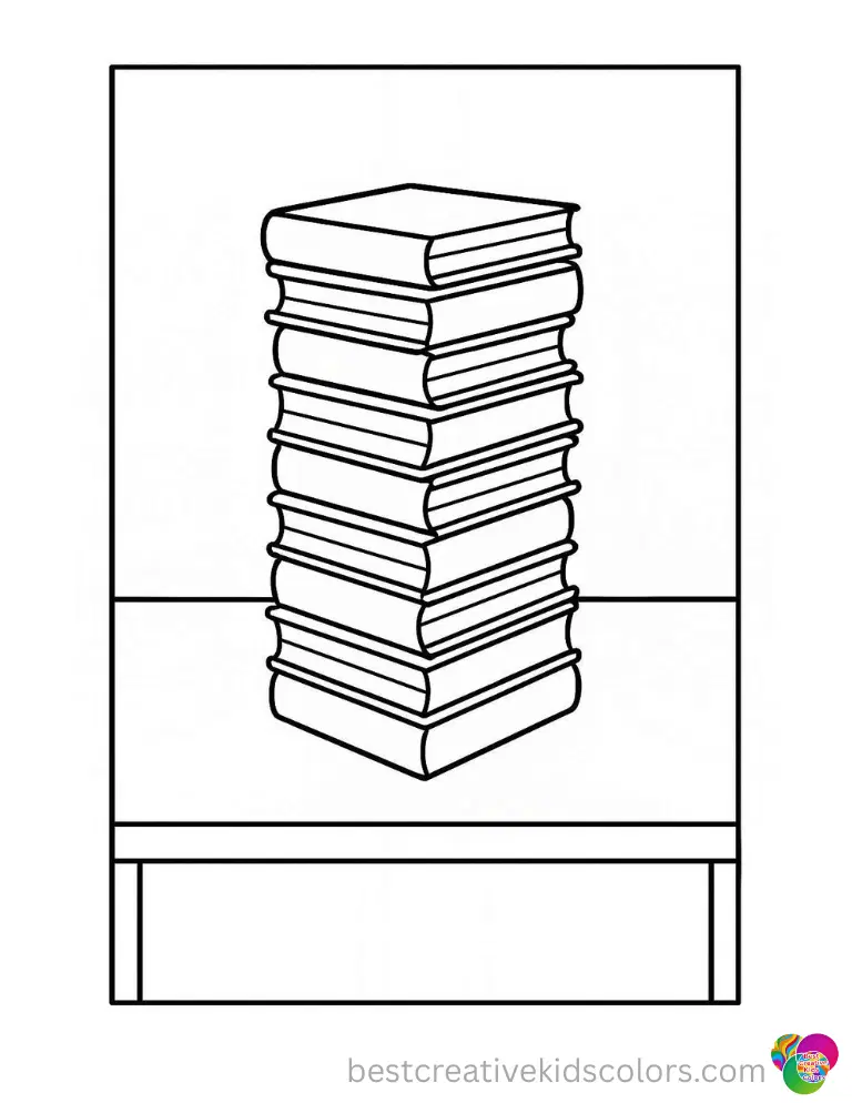 cozy friends coloring book pdf free download A tall stack of books rests on a wide desk in cozy friends coloring book pdf free download.