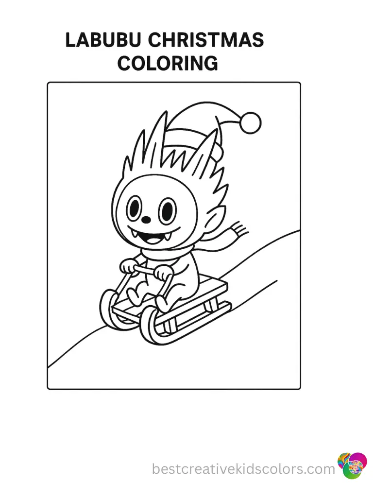 labubu christmas colouring