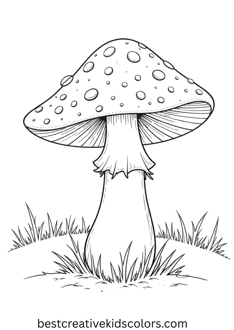 mushroom coloring page