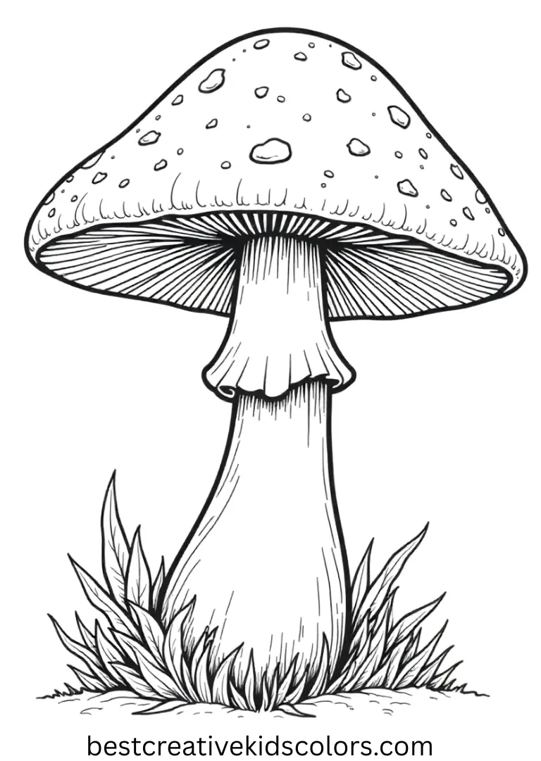 mushroom coloring pages for adults
