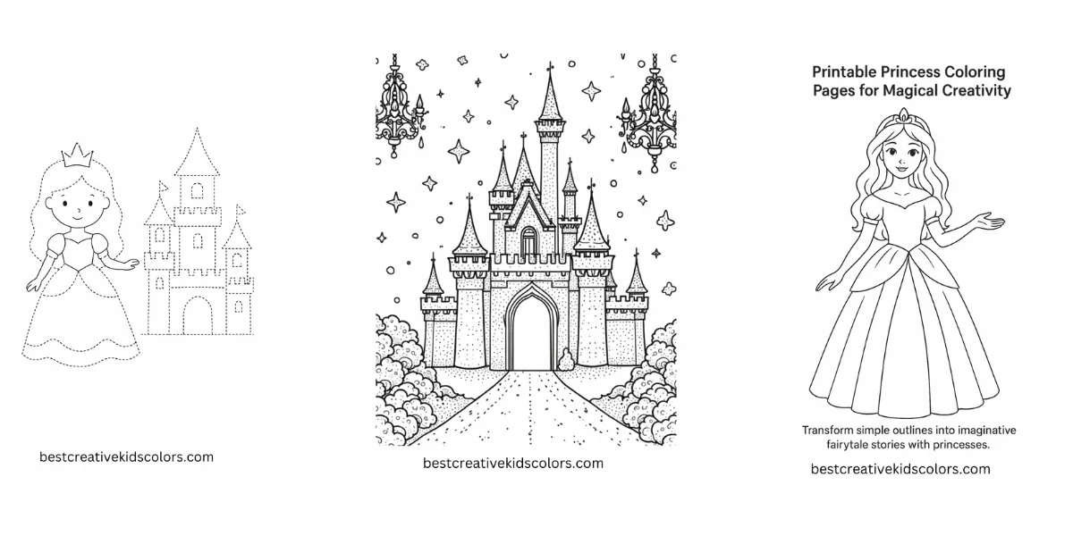 Easy Princess Coloring Pages for Kids – Download Now