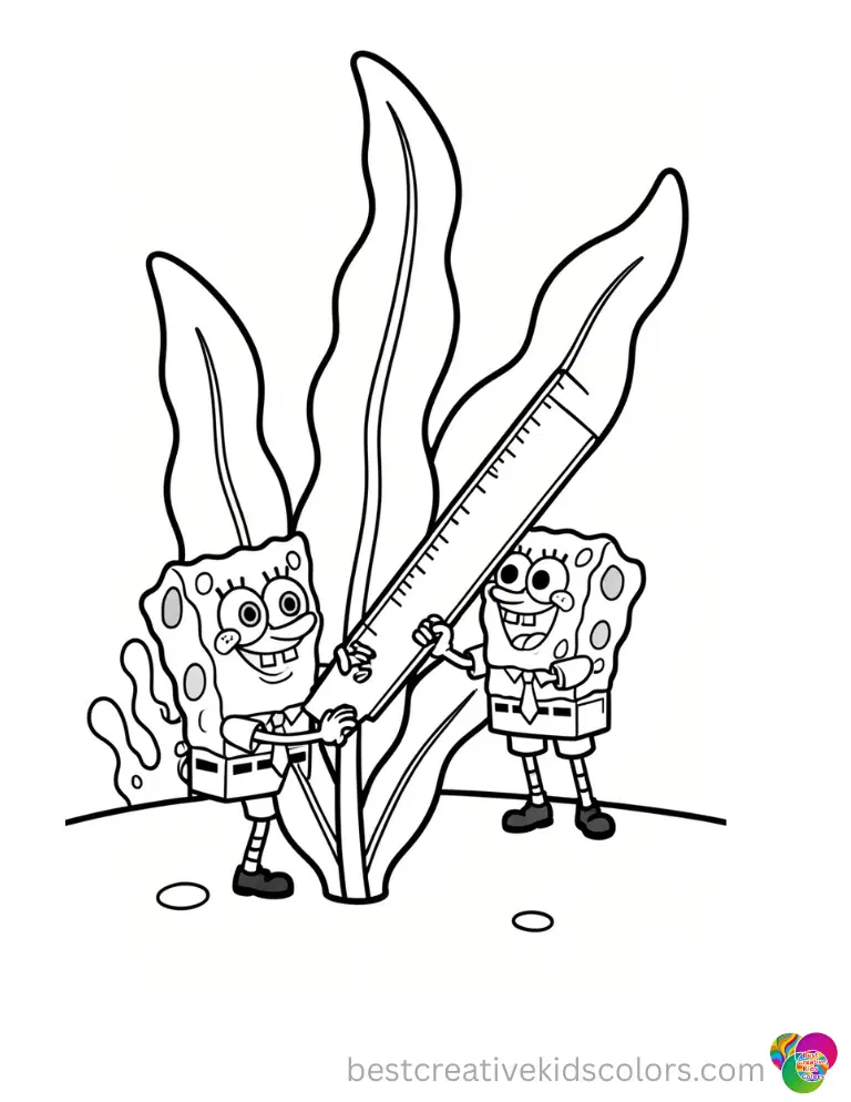 spongebob color pages