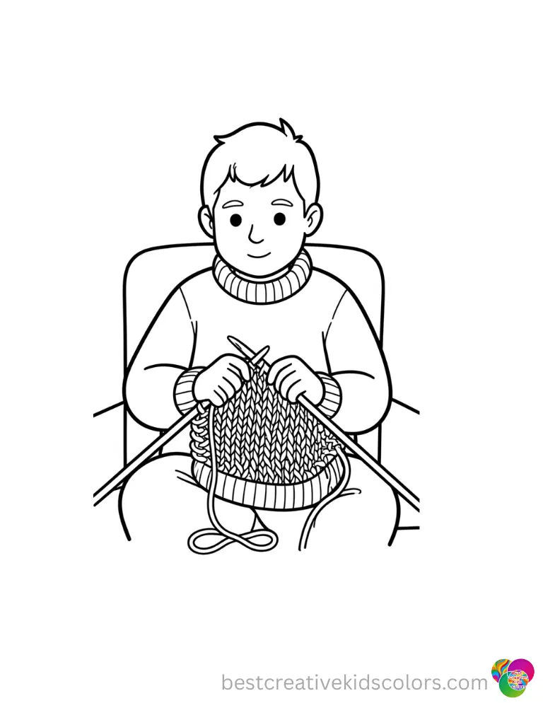 Enjoy fun venom coloring featuring him knitting a very warm winter sweater indoors.